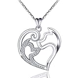 ❤ Material - die Tierkopf Halskette ist aus feinem S925 Sterling Silber und Zirkonia, gefertigt und ist nach strengen Kontakttest als körpersicher erwiesen. Ohne schädliche Inhaltsstoffe ist der Damenschmuck nickelfrei, bleifrei, kadmiumfrei und entspricht dem Schweizer SGS-Inspektionsstandard, nicht gesundheitsschädlich.