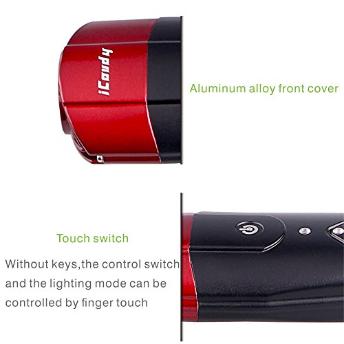 Front Bike Rechargeable Radfahren Scheinwerfer Von iCoudy Super Bright 500 Lumen 3W R3 führte Fahrrad Licht wasserdicht Fahrrad Scheinwerfer für Radfahren (rot) - 2