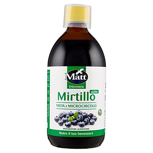 Matt&Diet - Fitosucco di Mirtillo Activ - Migliora la Vista e il Microcircolo - 500 ml