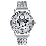 Minnie Mouse Damen Analog Quarz Uhr mit Edelstahl Armband MN8005