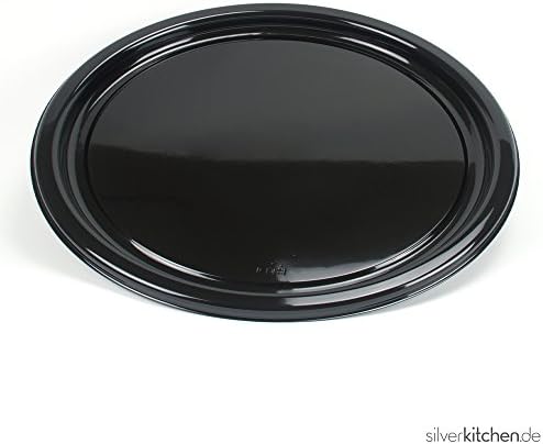 High Class Plastic Disposable Serving Plate Round Diameter 46 cm – Black, 50 Pieces