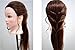 Neverland Professional 22" 80% Real Human Hair Hairdressing Equipment Styling Head Doll Mannequin Training Head Tools Braiding Cutting Student Practice Model with Clamp