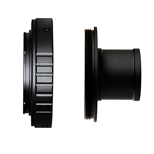 solomark en m  tal 2 5  cm T  lescope Goobay Adaptateur en T et appareil photo Nikon T2  T-2  Adaptateur pour appareils photo compacts Adaptateur pour Nikon DSLR SLR  compatible avec Nikon tous les appareils photo Nikon SLR     enduit    