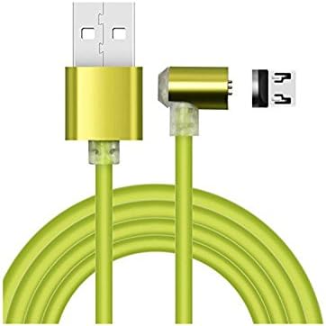 YouPei 1M 360° L Side Interface Micro USB Magnetic Suction Fast Charging Cable For Samsung Sony Xiaomi Meizu Huawei Android Device (Green)