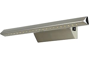 ‎LICHT-ERLEBNISSE Licht-Erlebnisse LED Spiegelleuchte mit Schalter, Badezimmer Lampe Wand, Bilderlampe, Bilderleuchte, Edelstahl, Chrom, verstellbar, B:40,7 cm, 460 lm, 3900 K, neutralweiß, LED Wandleuchte