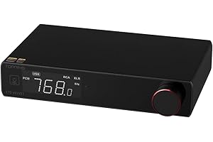 AOSHIDA TOPPING E70 Décodeur DAC AK4499EX XMOS XU316 DSD512 32 bits/768 kHz Bluetooth 5.1 USB/Opt/Coax Entrée RCA/XLR Sortie DAC de bureau avec télécommande (Noir)