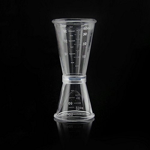 Qianle Doppelspitze OZ Groß Wein Messbecher Transparent Tasse 20-40 CC