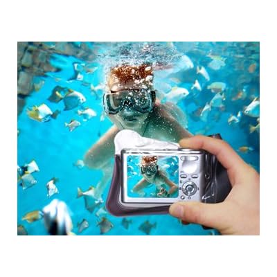 DiCAPac Waterproof camera case compatible with Nikon Coolpix S 6500   S 6600   S 6700   S 6900 - waterproof up to 10m IPX8