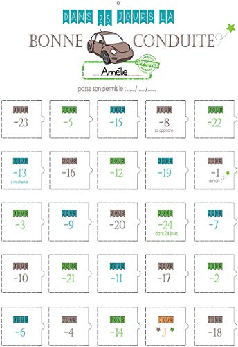 Télécharger Calendrier de l'avent Permis de conduire Compte à rebours 25 jours avant le permis de conduire PERS Francais PDF