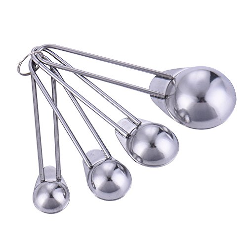 4 PCS Messlöffel Edelstahl 1.25-15 ml für Kaffee Milchpulveroder Getreide LianLe - 2