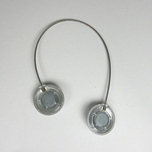 Magnet Clip – Dekomagnet – Ø 28 mm mit Drahtschlaufe – z.B. zum Raffen von Gardinen, Chrom matt - 3