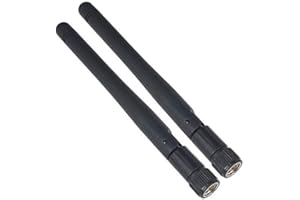 Boobrie WiFi Antenna 2.4Ghz 2DBi RP-SMA Male(Hole) Omnidirectional WiFi Aerial Antenna B/G/N Band PC Antenna Wifi Signal for Wireless Network Router/WiFi Booster/USB Adapter/PCI (Pack of 2)