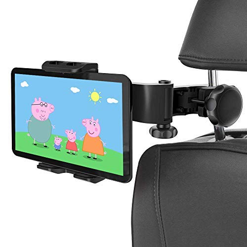 Soporte Tablet Coche, Soporte para Tablet, Soporte Reposacabezas para 4,5-10,5 Pulgadas, Apoyo 360 Rotación, Silicona Antideslizante, Compatible con iPad,Samsung,Huawei,Xiaomi y Otras Tabletas