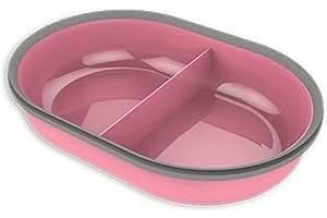 SureFeed Sure Petcare Split Pet Bowl with Integrated Seal, Compatible with Sure Petcare Microchip Pet Feeder, Works for Wet and Dry Food, Keeps Food Fresh, Pink