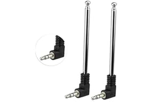 Bingfu Antenne Jack 3,5mm FM Télescopique Compatible avec Téléphone Bluetooth Radio FM Portable Système Musique Bose Wave Récepteur Stéréo Audio Vedio Intérieure