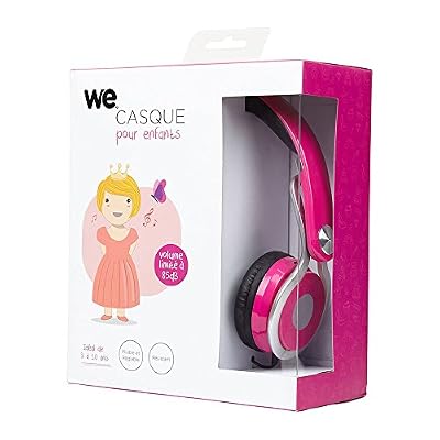 WE WECASKIDR Casque audio pour Enfant Rose