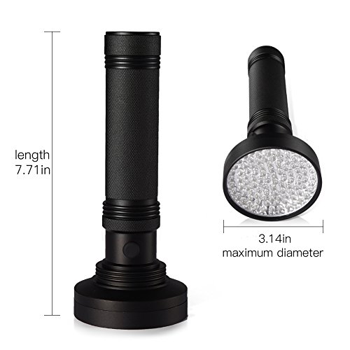 LEDGLE LED UV-Taschenlampe,UV-Beast/Pet/Urin-Finder,Fleck Detektor, schwarze Taschenlampe, 100 LED Perlen, mit Lanyard - 2