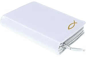 ‎BUTZON & BERCKER Gotteslobhülle, Rindsleder DELUXE mit Goldprägung Fisch, m. Reißverschluss. weiß: Passend für alle Bistumsausgaben