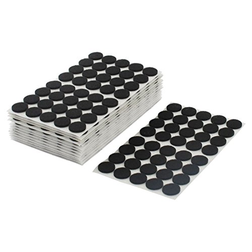 Preisvergleich Produktbild sourcingmap Schrank Beine Selbstklebend Oberfläche Schutz Möbel Filzgleiter Matten 15mm Durchmesser 560pcs Schwarz