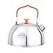 Produktbild FZQ Camping Teekanne 0.6l Outdoor Wasserkocher Lebensmittelqualität Edelstahl Tragbare Verwendung Kaffeekanne Home Küche Camping Schnell Kochen Kaffee Tee