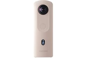 Ricoh Theta SC2 Beige Camera 360° Vidéo 4K avec Stabilisation Haute résolution d'image Transfert de Données Haute Vitesse Capture d'image de Nuit sans Bruit Fin et Léger pour iPhone, Android Beige