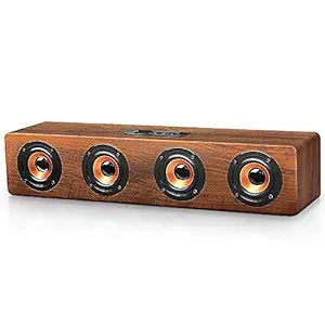 Live Tech Milan Wireless Wooden Speaker with Powerful Sound BS02