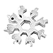Produktbild TAOtTAO Multi-Tool-Kombination kleine tragbare Outdoor-Schneeflocke Schlüsselring Snow Keychain Tools Schneeflocke Form Schlüssel Schlüsselbund Multifunktions-Gadget (A)
