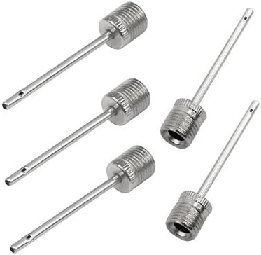 GadgetpoolUK SP-1 Standard Sport Football/Basketball/Soccer Ball Inflating Pump Needle Adaptor (Pack Of 5) - Metallic by GadgetpoolUK