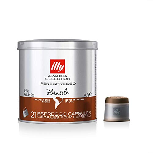 illy Kaffee, Kaffeekapseln Iperespresso Arabica Selection Brasilien - 1 Dose mit 21 Kaffeekapseln