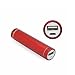 Produktbild iprotect Mini 2200mAh Power Bank Externer Akku Pack und Ladegerät in metallic rot für Smartphones und andere USB-Geräte inkl. Micro USB Kabel