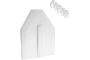TRUMAX Universal Glazing Bar End Cap Conservatory Roof Rafter Trim - White, 5 Pack