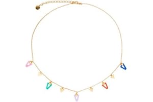 VALENTINA FERRAGNI Collana Selene Argento 925 Studio pendenti laccati dorata estate