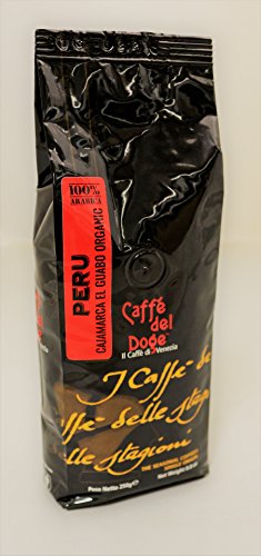 Caffe del Doge Peru Bohnen 250g, Espresso,Kaffee Monoorigine 100% Arabica