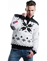 Nebulus Norweger norska - Sudadera de acampada y senderismo para hombre, tamaño L, color blanco