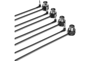 CME TRS MIDI - Paquete de 4 cables TRS tipo A (3,5 mm - 1/8") a DIN de 5 pines, 60 cm, perfil bajo, conectores ultrafinos, ángulo recto para espacios compactos, ideal para synths y pedaleras