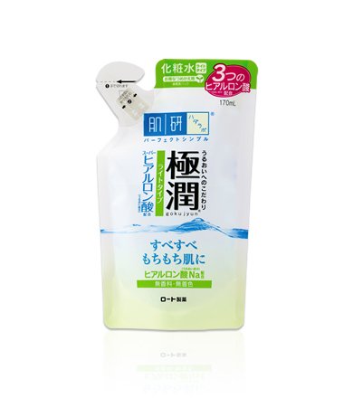 Rohto Hadalabo Gokujun Hyaluronic Acid Lotion 170ml - Light - Refill (Green Tea Set ) IS