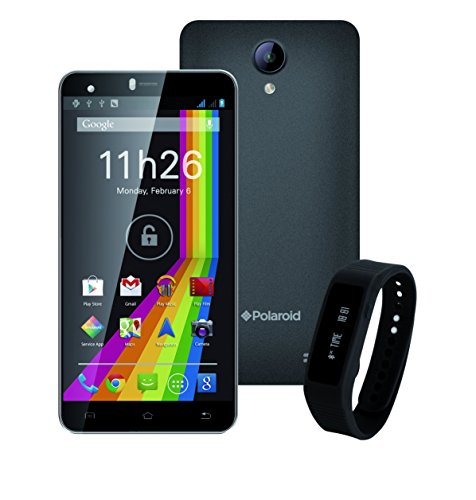 Polaroid Cosmos Smartphone d  bloqu   4G  Ecran  5 5 Pouces - 8 Go - Double SIM - Android  Noir   Bracelet connect  