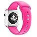 Produktbild Anenk 38 mm Soft Silikon Sport Stil Ersatz Band iWatch Strap für Apple Armbanduhr Series 1 Serie 2 Serie 3–9 Farben/Bundle 38 mm M/L, Silikon, Barbie-Pink, Apple Watch 42mm S/M