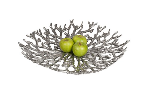 Amaris Elements | ‚Nero‘ Große Schale, Aluminium in silber – als moderne Obstschale - 2
