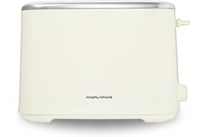 Morphy Richards Equip Cream 2 Slice Toaster - Defrost And Reheat Settings - 2 Slot - Stainless Steel - 222065