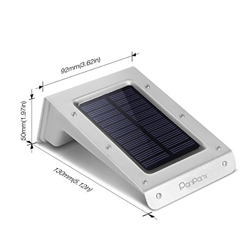 Panpany LED Leuchte großes Solarlicht Wasserdicht Außenbeleuchtung extrem hell Gartenlicht Bewegungssensor mit hoher Reichweite als Sicherheitsbeleuchtung für Wand oder Wege - 6