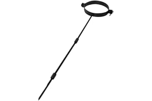 VIT SMOOTH Black Stove Pipe - 150mm (6inch) Adjustable Wall Bracket for Vitreous Enamel Pipe Award Winner 12 Year Warranty