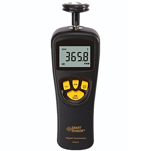 DyNamic SMARTSENSOR AR925 Digital Tachometer Contact Motor Tachometer RPM Meter Tach Speedometer 0.05~19999.9m/min 0.5~19999RPM