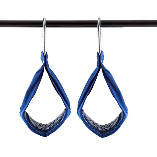 Capital Sports Armlug Ab Slings Bauchtrainingsschlaufen Armschlaufen Paar für Bauchtraining (weich gepolstert, Metall-Karabinerhaken, bis max. 120 kg Körpergewicht) schwarz oder blau - 2