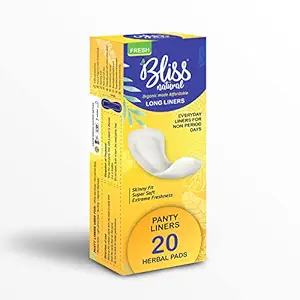 Shadow Securitronics Bliss Sanitary Pad for Women & Girls - Linear Panty Herbal Pads - Hygienic Sanitary Napkin - Skinny Fit & Soft Sanitary Pads for Non Period Days - Large Liner 20 Pad - Set of 3