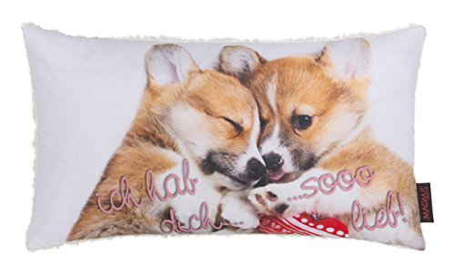 Hundebabys Schnuffy Fluffy Kissen Hundebabys ca.30x50cm im angesagten Digitaldruck 100% Baumwolle