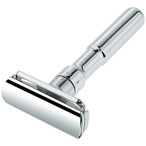 Futur 3 Piece Mirror Chrome Shaving Set - No Blades Included - Image 3