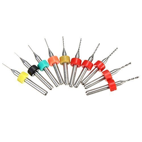 10 x Nuevo Micro PCB Brocas Taladro Drill Bits 0.3mm to 1.2 mm Accesorio Útil