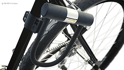 SIGTUNA Fahrradschlösser – 16mm Hohe Sicherheitsstuf Bügelschloss mit Halterung + 1200mm geflochtenes flexibles Stahlkabel - 7
