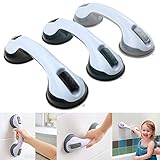 Trendi Suction Bathroom Grab Rails, Hand Rail for Disabled, Portable Mobility Aids Safety Handle with Suction Cup Fitting, No Fixings Needed for Bathroom, Children and Disability Aids (3 Pack)
